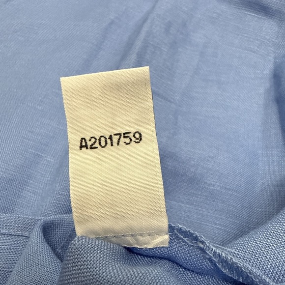 Bob Mackie linen blend shirt tank top set women's 2X blue embroidered flowers - Picture 13 of 15